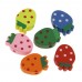 Бусина деревянная Клубника зеленая 20*14 мм